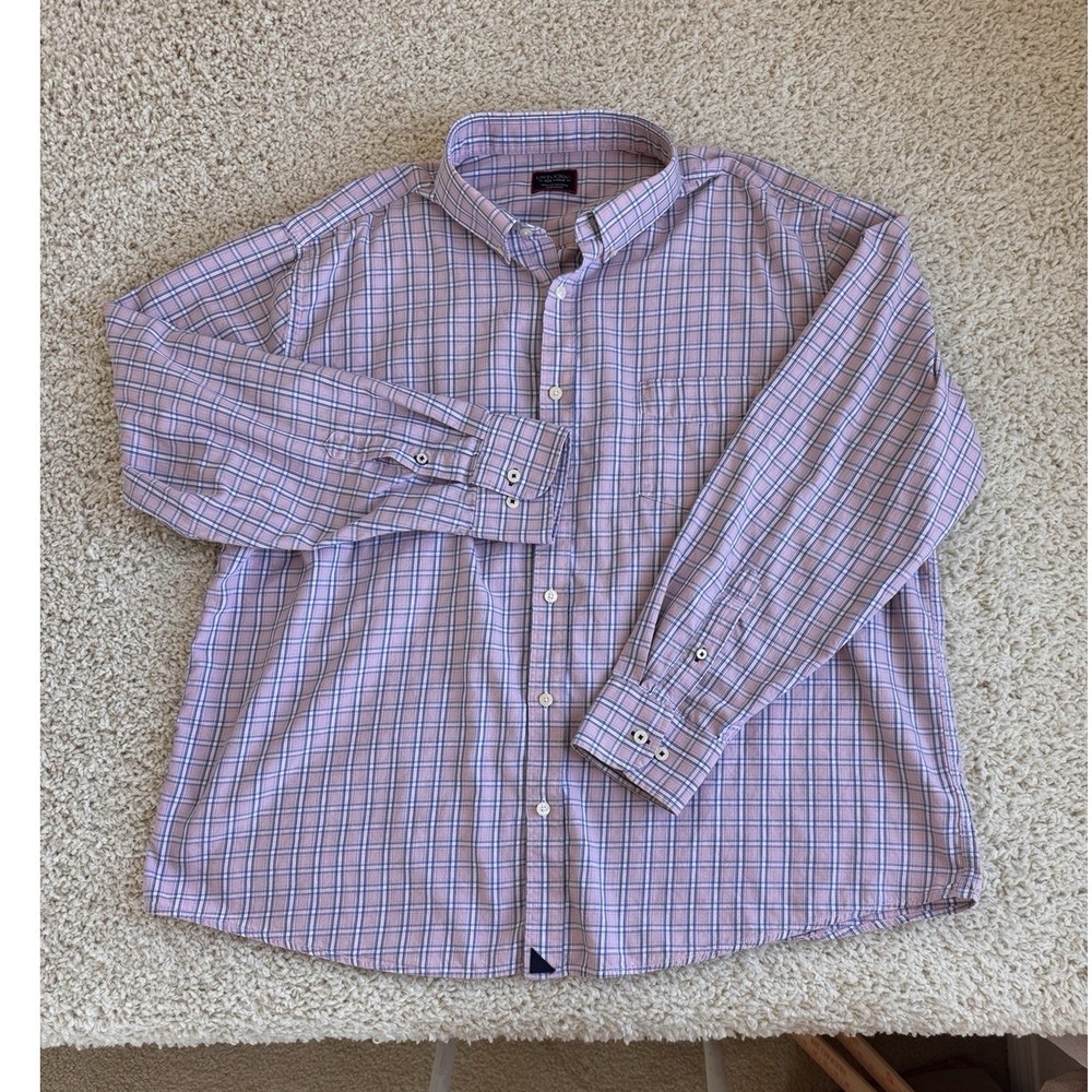 UNTUCKit Martolla Shirt Men XXXL Pink Plaid Excellent Cotton Lyocell Button Down
